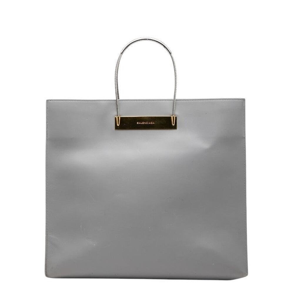 Balenciaga Tote Bag Leather Handbag Gray